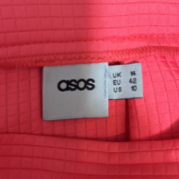 Asos Midi Hot Pink Pleated Skirt Size 10 - Picture 6 of 12